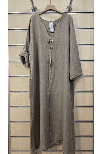 Park Moda Italian Linen Dress- Trendyol