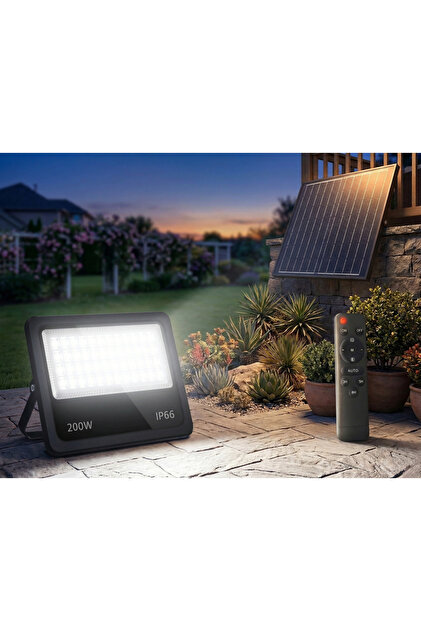 Cata CT 4649 Kumandalı 200W Solar Led Projektör 6400K Beyaz Işık