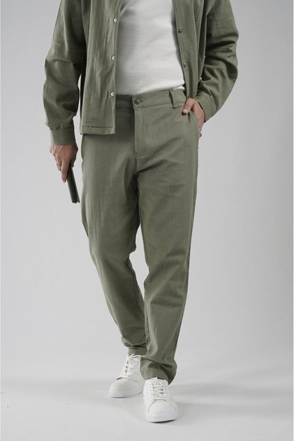 Trend Biz Cotton Regular Fit Linen Trousers