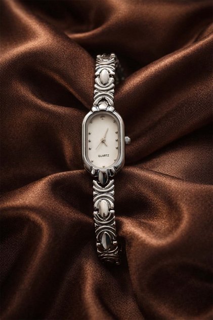 Glosia Women's Steel Watch Silver Color Vintage Design Elegant Stylish Old Money Luxury Women's Wristwatch 2026