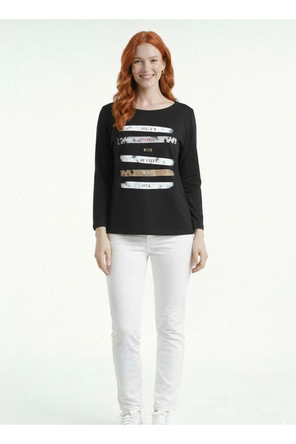 Women's Long Sleeve Printed T-Shirt