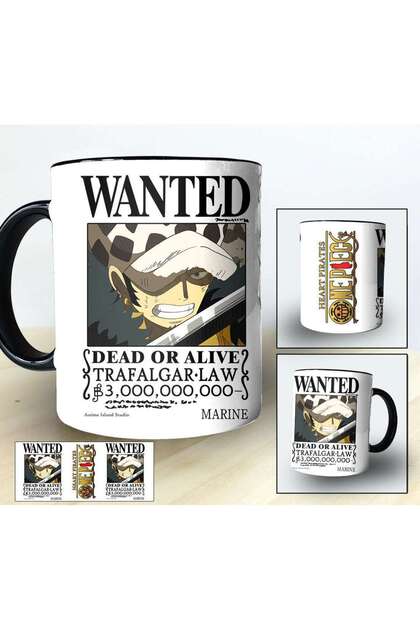 Trafalgar Law Wanted Coffee Mug Anime