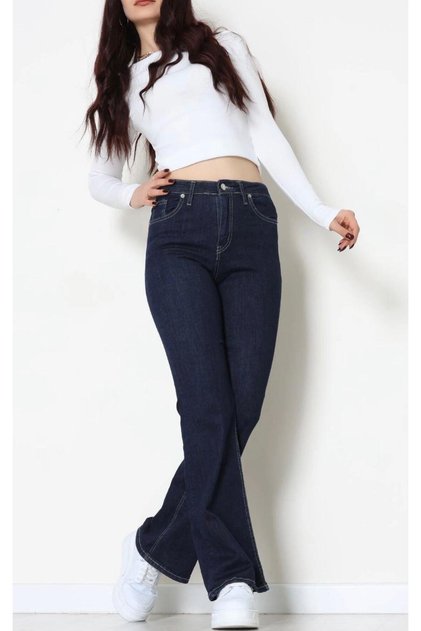 Spanish Pants Navy Blue Women's Trousers/Lycra