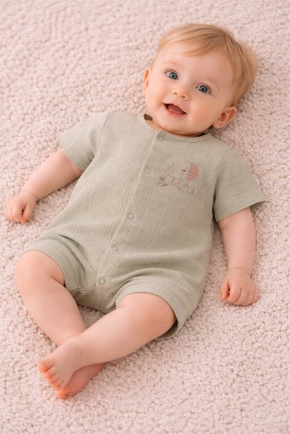 Baby Boy Summer Muslin Jumpsuit 0-6 Months 5513 5514