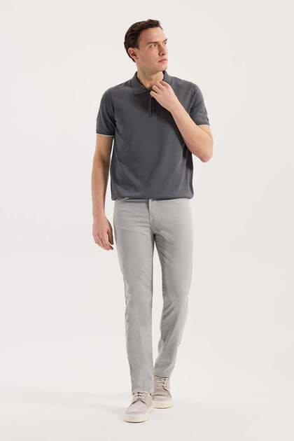 Gray Slim Fit 5 Pocket Sports Pants