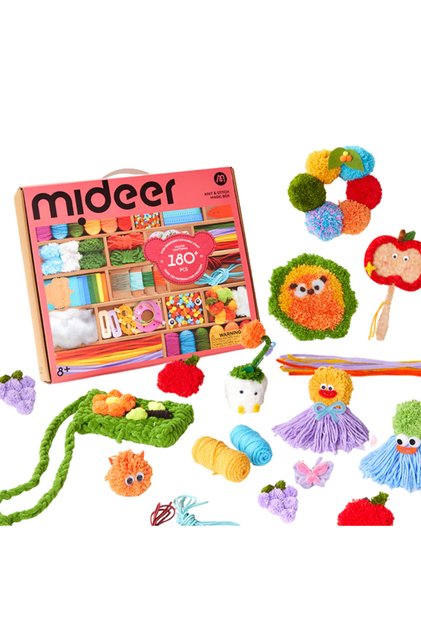 Set Creativ Art & Craft Deluxe cu 180+ Piese, Kit Complet de Lucru Manual si Accesorii
