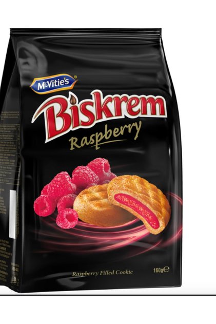 Biscuiti bisckrem zmeura 2*160gr