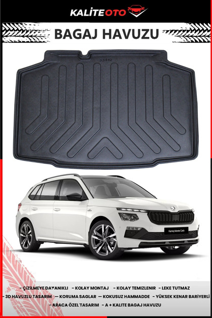 Skoda Kamiq 2026 Model 4D Bagaj Havuzu Araca Özel Birebir Uyumlu Kokusuz