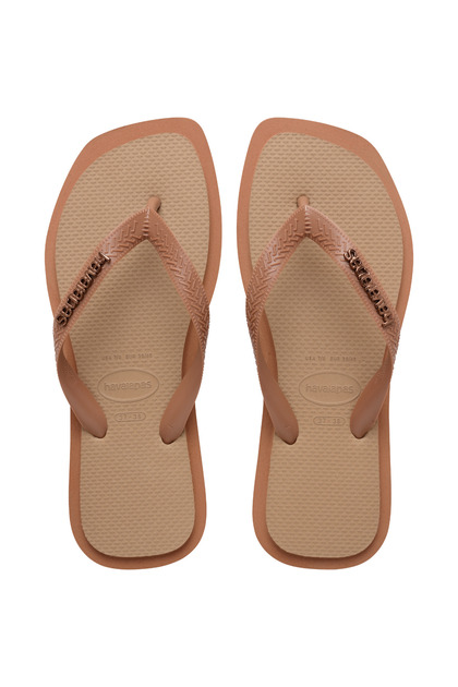 Top Square Fusion Powder Color Women's Flip Flops