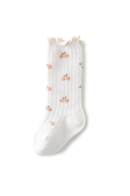 Sosete Edge Floral model crem