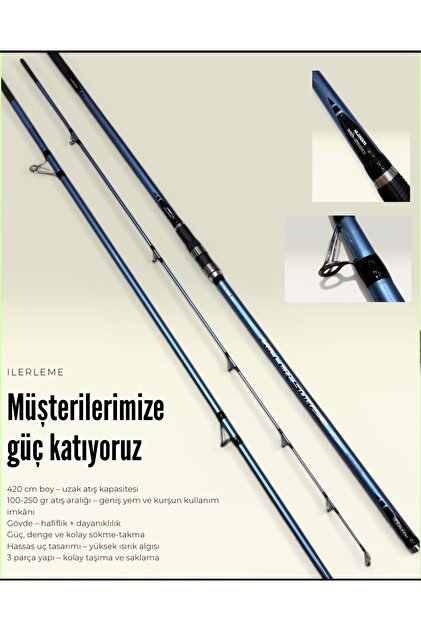 Customs SUNBOEN KILLER SURF II OLTA KAMIŞI 4.20mt 100-250gr