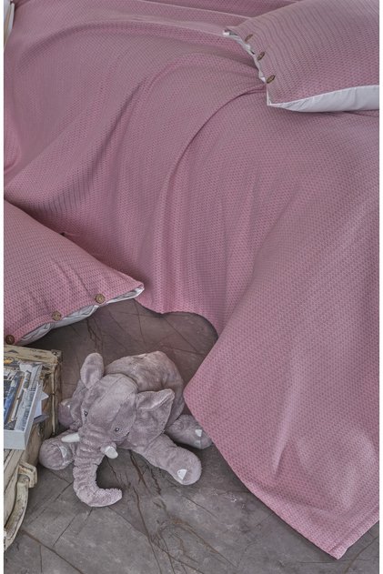 Rosella Bedspread Set 220 X 240 cm Button Detailed | 2 Pillows |