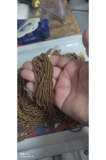 Brown Sand Beads 12 Strings