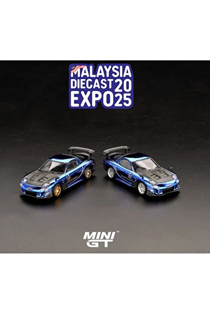 mini gt 1020 Mazda RX-7 RE-Amemiya Chrome Blue 2025 Malaysia