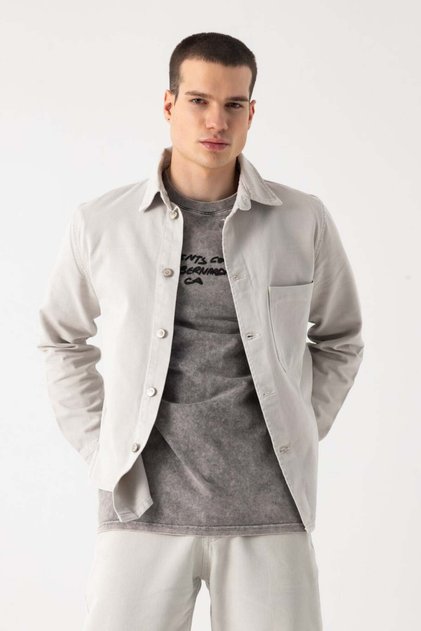 Single Pocket Denim Outer Shirt