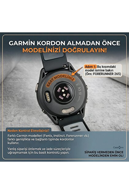 CaseOnn Garmin Fenix 7 Sapphire Solar Kordon Silikon Quickfit
