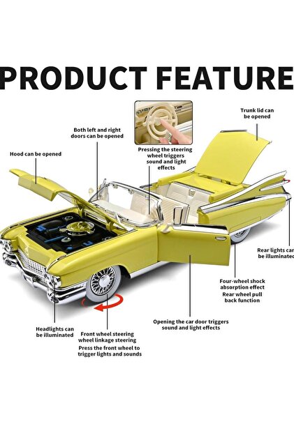 scntoys 1959 Cadillac Eldorado Biarritz Convertible Diecast Araba