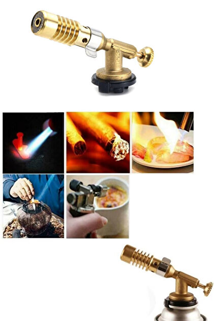 Ticisoft Pürmüz 1300° Gazlı Torch Jet Çakmak Alev Tabancası Pirinç