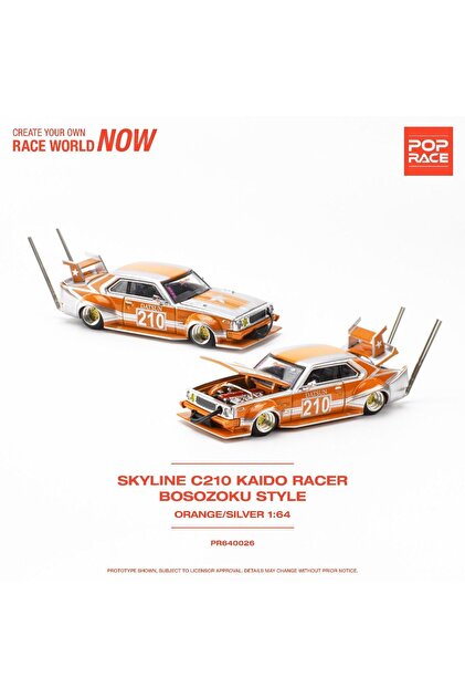 POPRACE PR64 5台セット Pop Race Skyline c210 Racer Bosozoku Style 5'li SET (PR64-26 PR64
