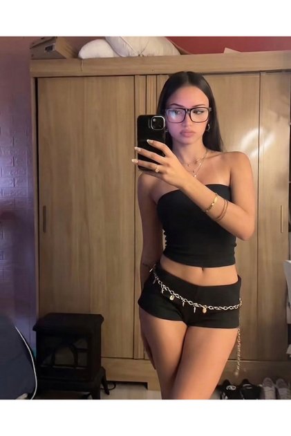 Night Black Strapless Crop