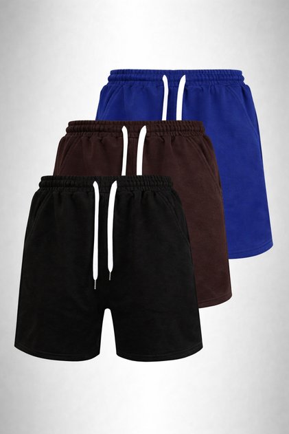 Men's 3-Pack Combed Cotton Pocket Shorts