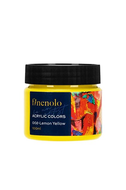 Vopsea acrilică 100 ml Finenolo - galben lămâie