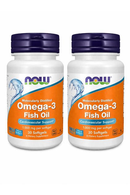 Now Foods Omega-3 Fish Oil 30 Softgels 2PCS