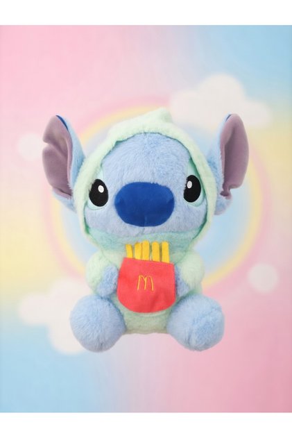 Green Hooded Stitch Plush Toy 30cm Stich Imported Furry Plush Bear Sleeping Companion