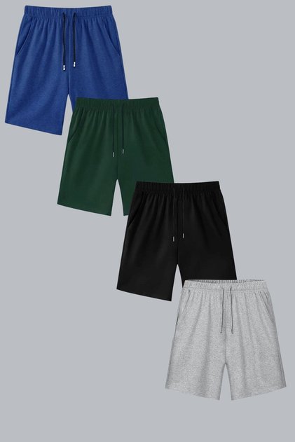 Kids Unisex Summer Shorts/Capri 4-Piece Super Deal Set Comfortable Fit 9 Colors Trending Product