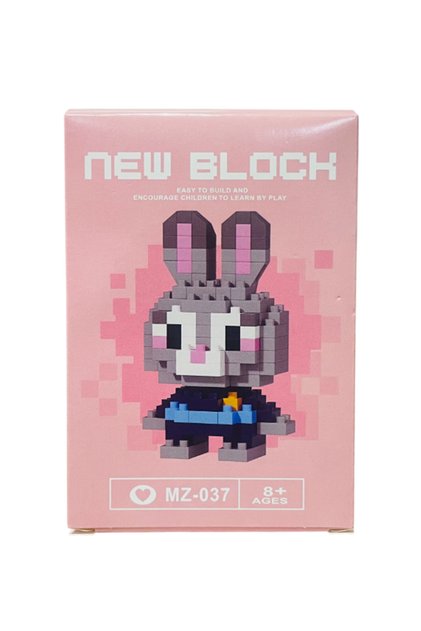 New Block Bricks Judy Rabbit Karakter Figürü 3D Yapboz Puzzle