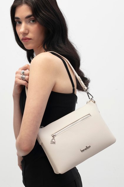 Benetton Women's Arm Bag Beige Bnt1818