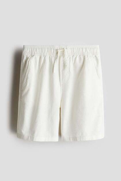 Linen-blend shorts
