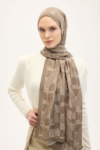 Urban Hours Elvora Milk Coffee Mayda Shawl 190X70