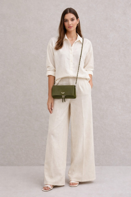 Women's Hand and Shoulder Bag with Removable Chain Strap