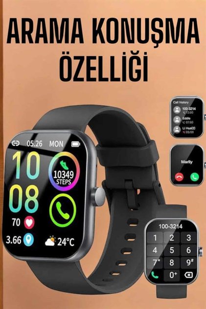 Akıllı Saat Tema Değiştirme Bluetooth Bağlantılı Arama Cevaplayan -