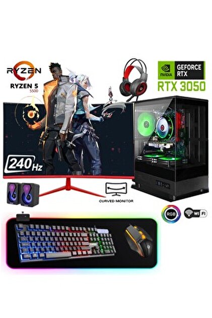 Zeiron Gtx50 Ryzen 5 3600 16gb 256gb M.2 Nvme 1tb Gtx1650 23.8
