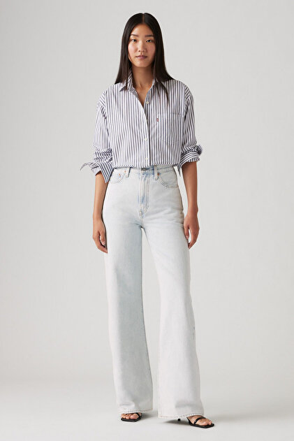 Levi's Ribcage Wide Leg Tr Be Prepared Light Indigo Kadın Jean