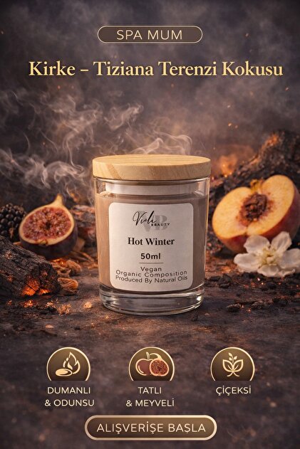 VB VIOLA BEAUTY Natural Spa Candle Cream - Naturel Mum Masaj & El