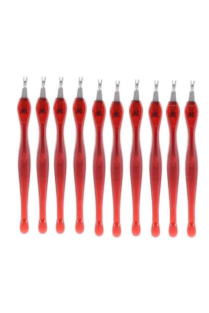 Set 10 instrumente manichiură, Trimmer și împingător de cuticule, Oțel inoxidabil, Design portabil, 10 piese