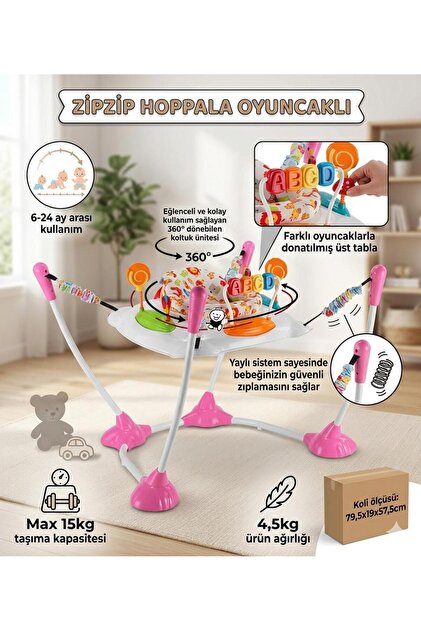 ÖYKÜ BEBEK DUNYASI ZıpZıp Hoppala Oyuncaklı Eğlenceli Anlar