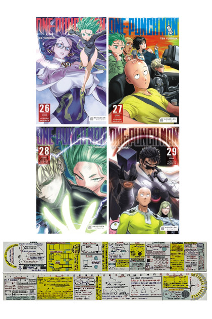 Akıl Çelen Kitaplar One Punch Man-Tek Yumruk 26-27-28 manga seti