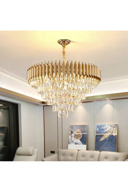 Lustră LED modernă 60 cm, auriu