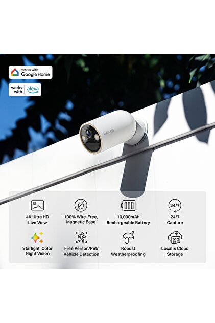 Tp-Link Tapo C460 4K 8MP Renkli Gece Görüş Manyetik 10000mAh