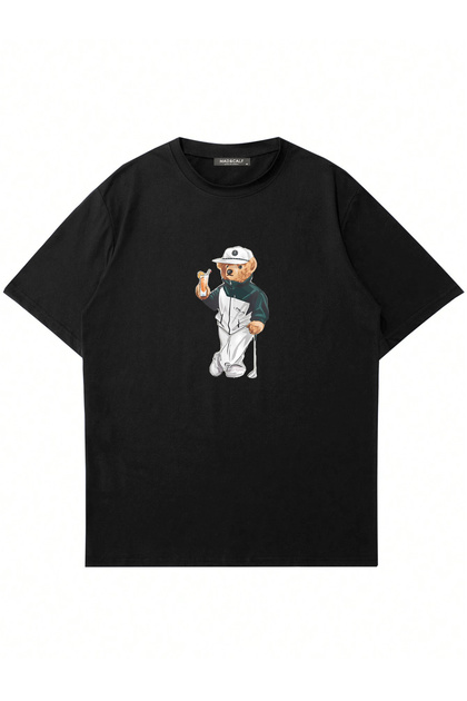 Unisex Coctail Guy Printed Crew Neck Oversize Tshirt