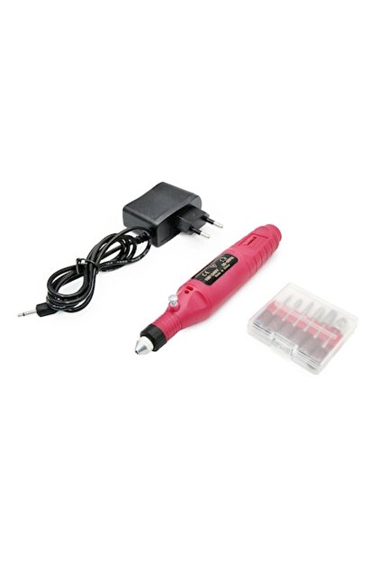 Freză electrică pentru unghii, 15W, 10000 rpm, Roz
