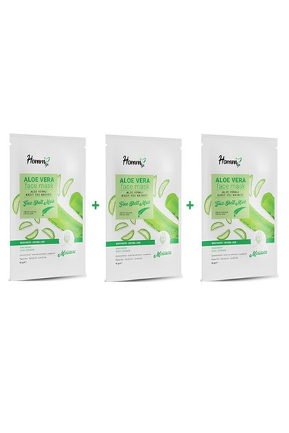 Homm Life Aloe Vera Kağıt Yüz Maskesi 3 Adet Baristrend