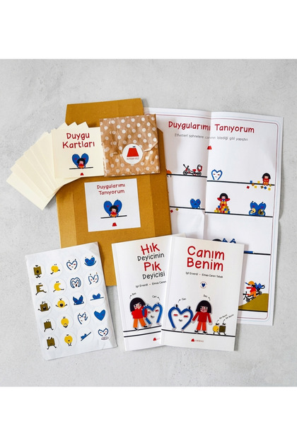 I Know My Feelings 2 Book Set Emotion Cards, Emotion Game, Sticker Gift. 3-6 Years Old
