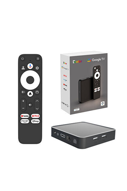 Dcolor GD2 | Lisanslı Android Tv Box | Sertifikalı Google TV | 4K