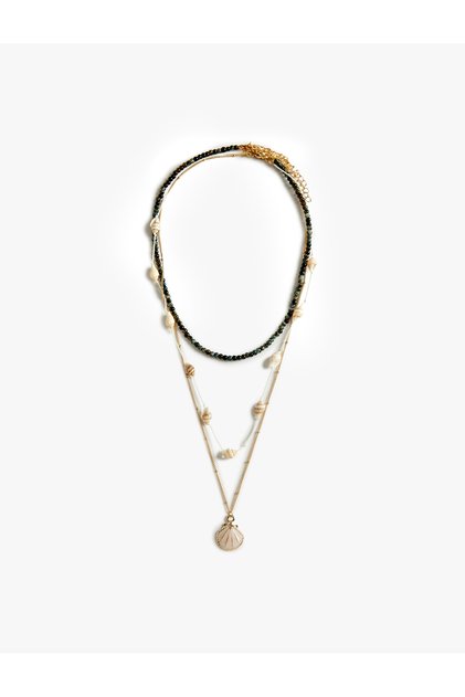 Beaded Sea Shell Multiple Necklace