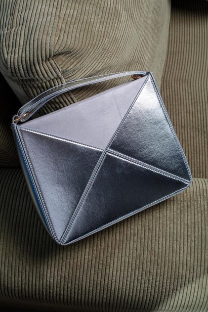 Silver Sparkle Special Design Women's Handbag (Marteniçka Bracelet Is a Gift!) !))